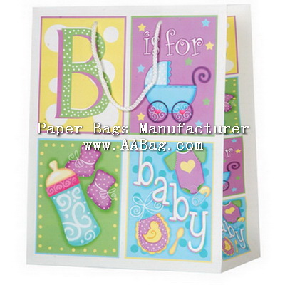 Paper Shopping Bag For Baby Gift