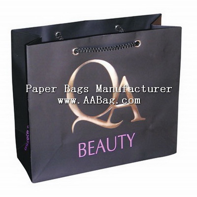 Hot stamped Paper Bag with Distinctive Logo Design