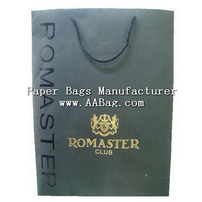 Custom Luxury Hot Foil Stamped Paper Shopping Bag