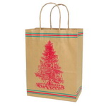 Brown Kraft Paper Shopping Bag for Christmas
