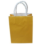 Small Solid color printed Kraft Paper Bag with Twist Paper Handle