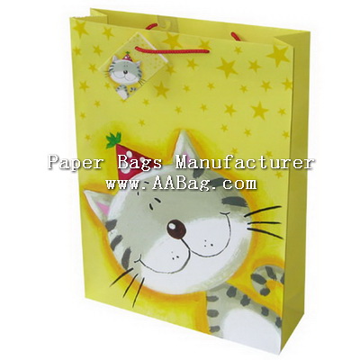 Custom Paper gift Bag with Cartoon artwork for baby