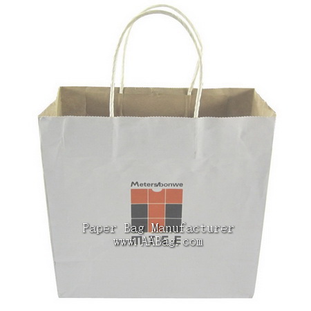 Kraft Paper Shopping Bag with Custom Brand/Logo Printing