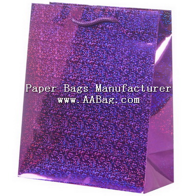 Hologram Paper Bag with match color rope