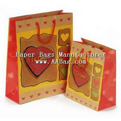 Fave Valentine'S Day Paper Bag with Heart
