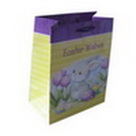 Cute Gift Paper Bag with Easter Rabbits design for Happy Easter
