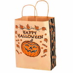 Customizable Natural kraft paper gift bag with Halloween Theme