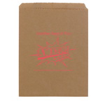 Brown Kraft Flat Paper Bag with logo,No Guesset,No Width Bottom