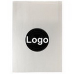 White Flat Kraft Paper Merchandise Bags with Custom Logo