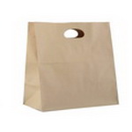 Custom Kraft Paper Shopping Bag with Die cut handle