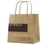 Custom Brown kraft Paper Bags with Twist Paper handle for food Packaging