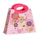 Custom Cute Gift Bag design with Die cut handle