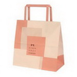 Custom Kraft Paper Bag with Flat Paper Handle