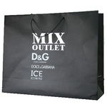 Luxurious Silver Hot stamped Logo Paper Gift Bag