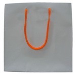Plain White color matte lamination Paper Bag with Custom Rope