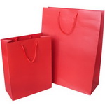 Custom Solid color Printed Bags with paper tag for bottle Packaging