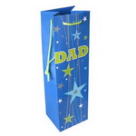 Paper Wine Bag with father Holiday Theme