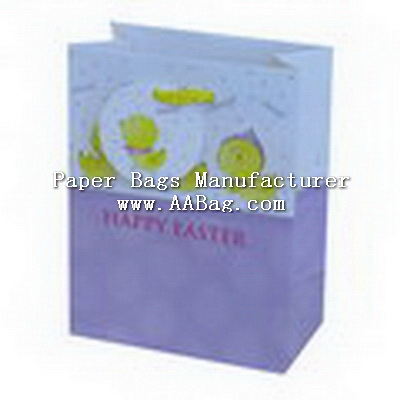 So cute design ,Easter day gift paper bag with Ribbon handle & Tag