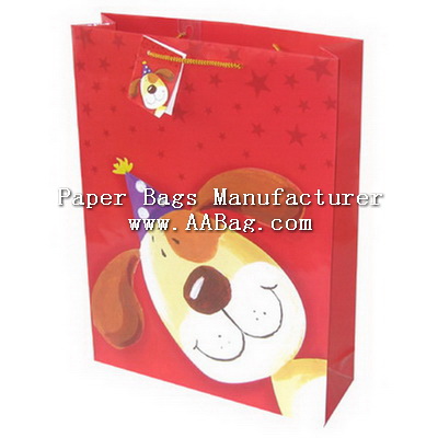 Cartoon Paper Bag with Animal artwork for Gift Shopping