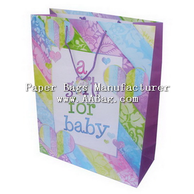 Custom Baby Paper Bag for Gift Shopping