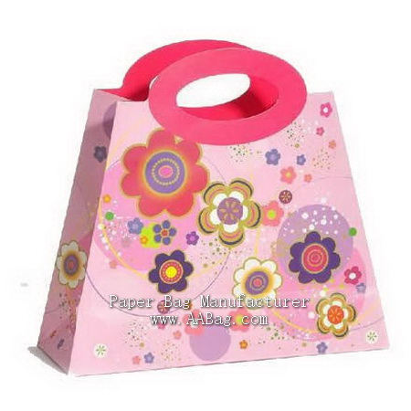 Custom Cute Gift Bag design with Die cut handle