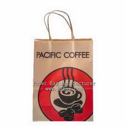 Recyclable Paper Shopping Bag for Cafe/Coffee Shop