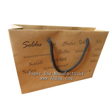 Custom Natural Kraft Paper Shopping Bag