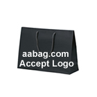 Black Laminated paper Shopping bag - 10x4x8inch