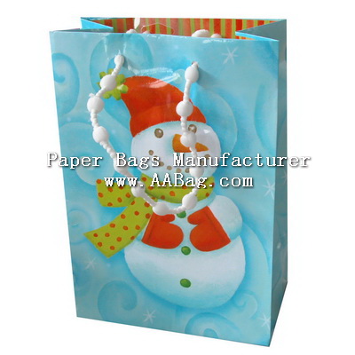 Christmas Paper Bag with snowman design