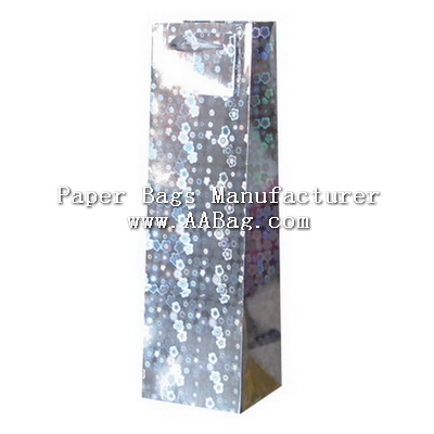 Fancy Hologram Paper bottle Bag