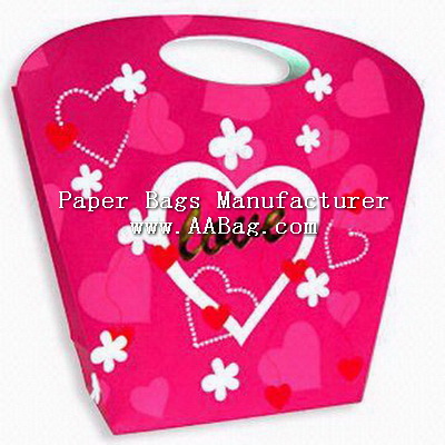 Luxury Paper Wedding gift Bag with Die-Cut Handle