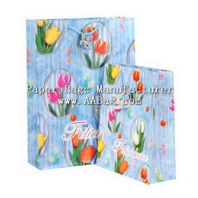 beautiful flower paper bags for shopping